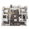 Floorplan image of unit II N-203